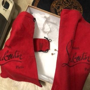 Authentic CL empty heels box 📦 2 dust bags, replacement heels 👠 with dust box